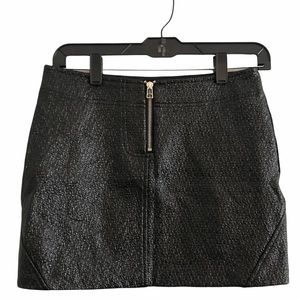 Zara Black Faux Leather Mini Skirt